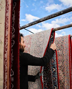 خشک کردن قالی در قالیشویی کوی نصر  