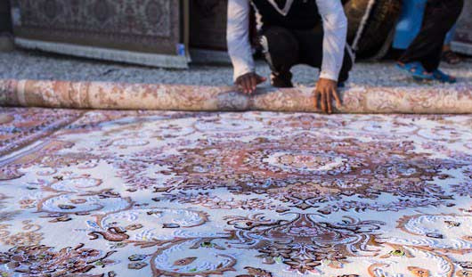 روش اصولی لول کردن قالی در قالیشویی کوی نصر  